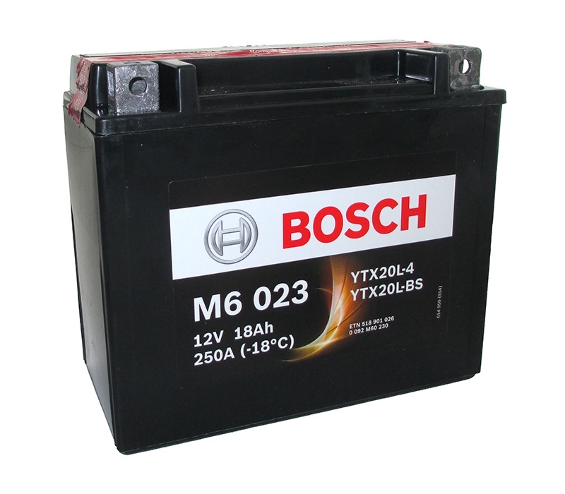 Аккумулятор для квадроцикла купить в Воронеже Bosch M6 023 YTX20L-BS AGM 18 А/ч