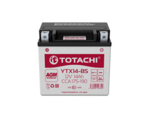 Мото аккумулятор Totachi Moto AGM YTX14-BS 14 А/ч в Воронеже купить в наличии