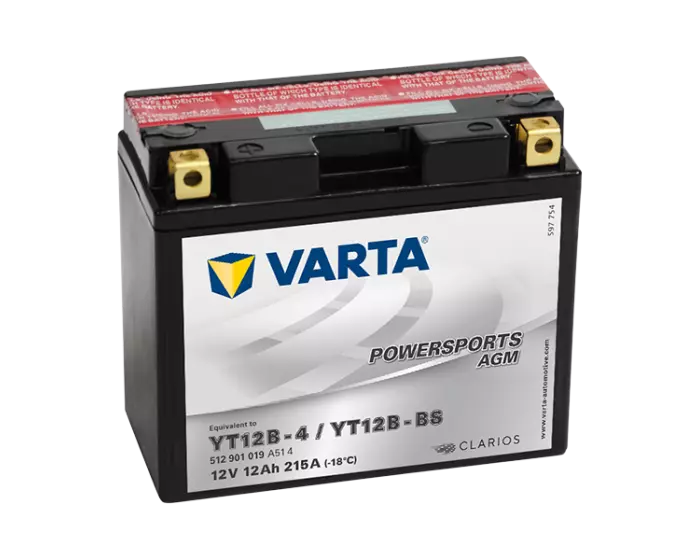 Мото аккумулятор в Воронеже купить Varta Powersports YT12B-BS AGM 12 А/ч