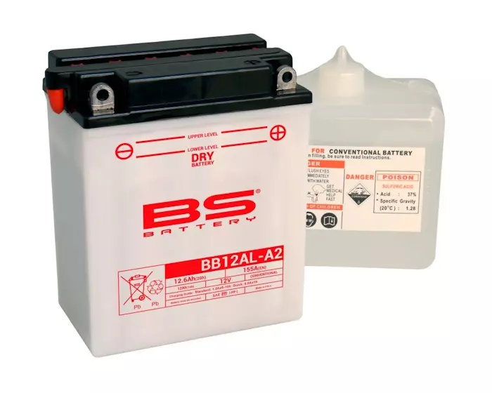 Мото аккумулятор BS Battery BB12AL-A2 (YB12AL-A2) 12 А/ч о.п. в Воронеже купить